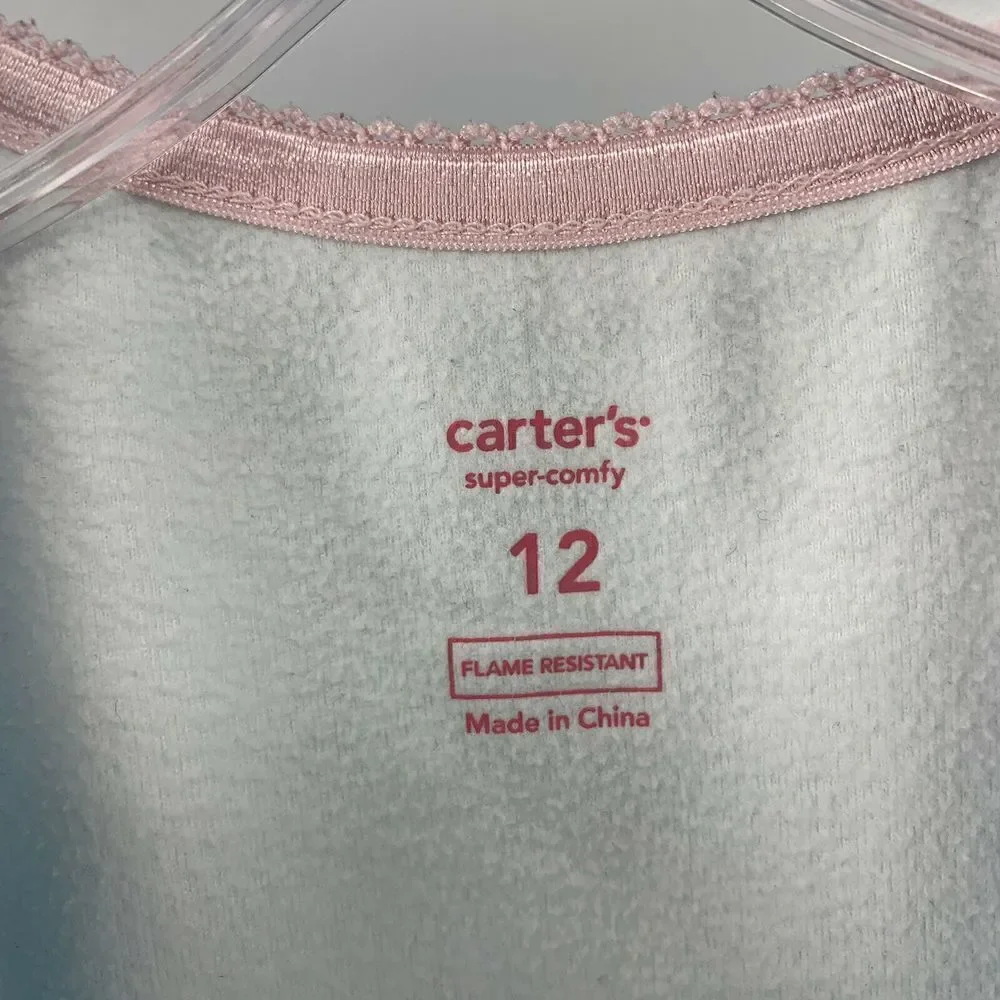 Carters Super Comfy Blue Polka Dot Pajama Top 12